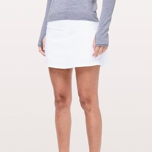 Lululemon White Pace Rival Skirt